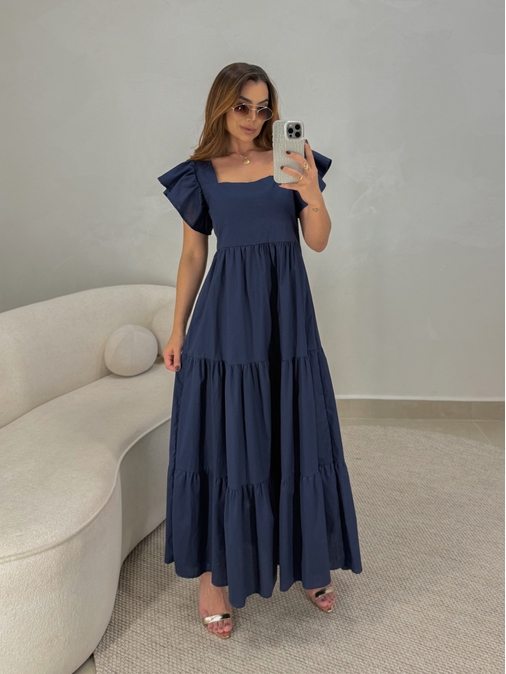 Vestido Tricoline Lucy Marinho - Loja La Mina 