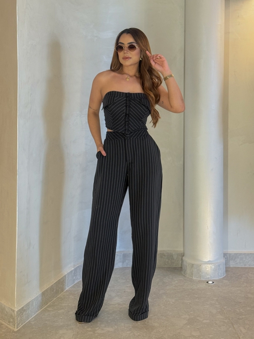 Conjunto Risca de Giz Preto - Loja La Mina 