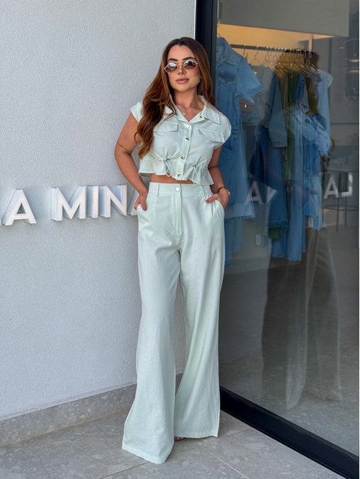 Conjunto Calça Natalia Verde - Loja La Mina 