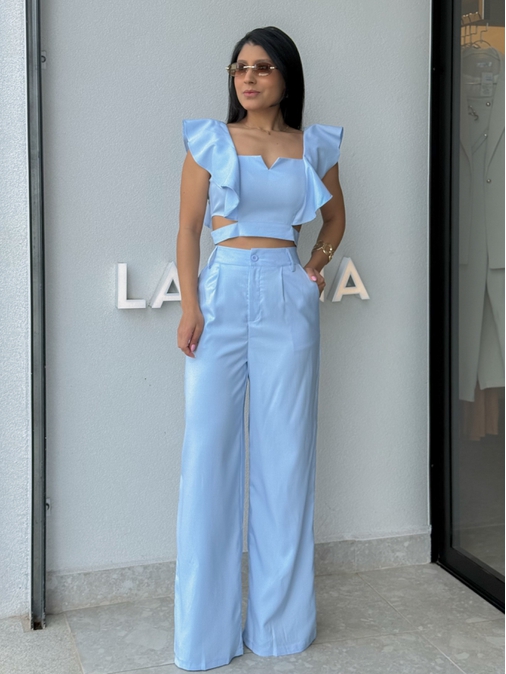 Conjunto Calça Isadora Azul - Loja La Mina 