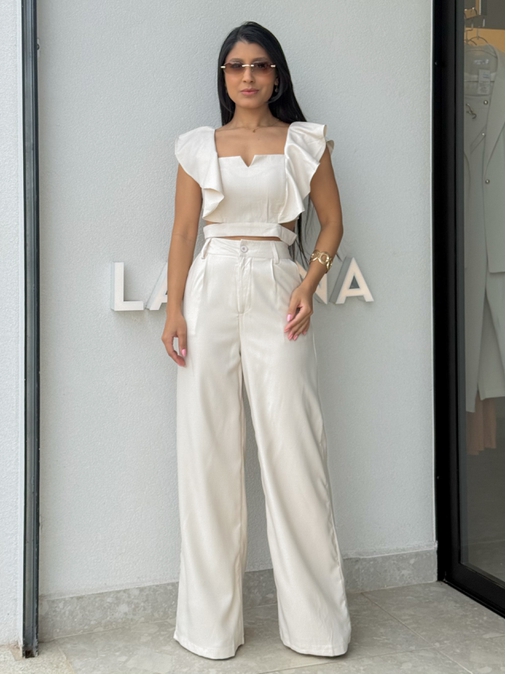 Conjunto Calça Isadora Areia - Loja La Mina 
