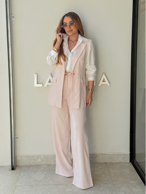 Conjunto Colete Eloise Rosa - Loja La Mina 