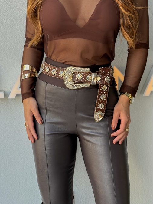 Cinto Country Pedraria Café - Loja La Mina 