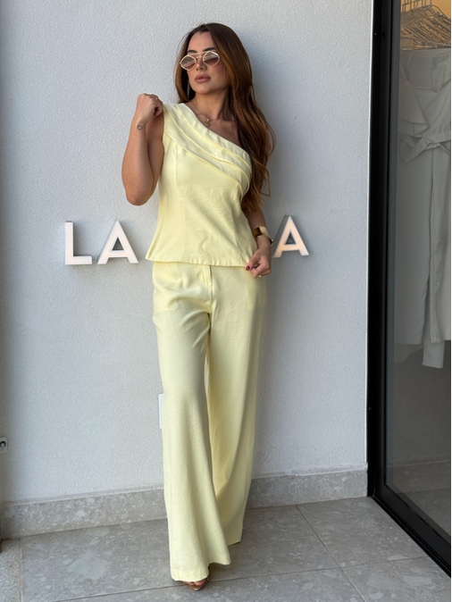 Conjunto Ombro Só Talia Manteiga - Loja La Mina 