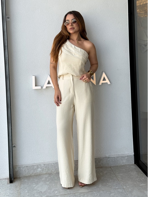 Conjunto Ombro Só Talia Areia - Loja La Mina 