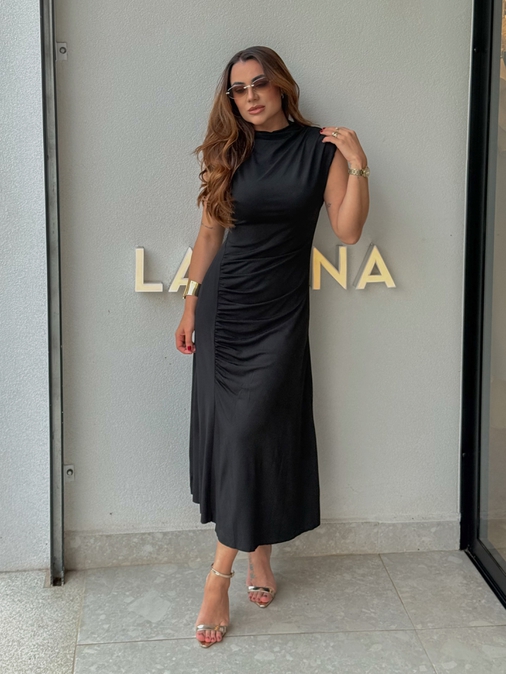 Vestido Muscle Tee Morgan Preto - Loja La Mina 