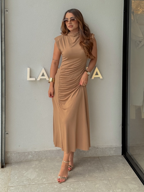 Vestido Muscle Tee Morgan Cáqui - Loja La Mina 