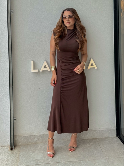 Vestido Muscle Tee Morgan Café - Loja La Mina 