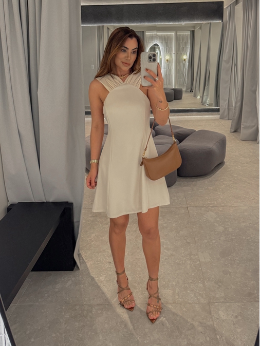 Vestido Melissa Areia - Loja La Mina 