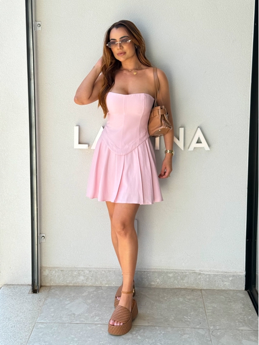 Vestido Tomara que Caia Mali Rosa - Loja La Mina 