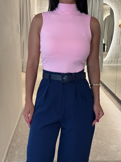 Cinto Couro Fivela Quadrada Marinho - Loja La Mina 