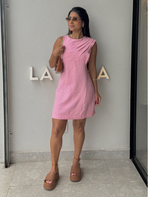 Vestido Regata Amber Rosa - Loja La Mina 