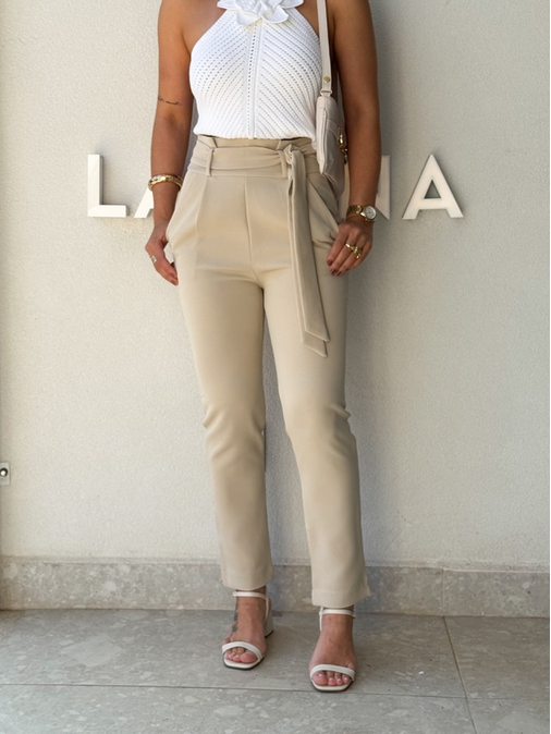 Calça Clochard Marieta Areia - Loja La Mina 