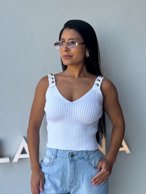 Blusa Tricot Daniela Off - Loja La Mina 