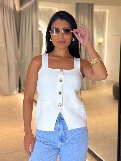 Blusa Tricot Penélope Off - Loja La Mina 