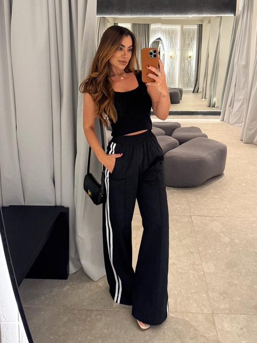 Calça Listra Soraia Preta - Loja La Mina 