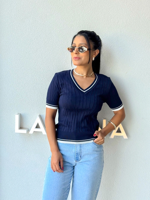 Blusa Tricot Angela Marinho - Loja La Mina 