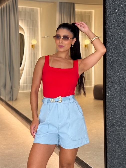 Body Alça Let Vermelho - Loja La Mina 