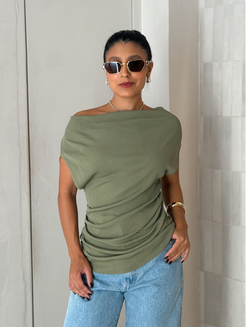 Blusa Tricot Light Úrsula Verde - Loja La Mina 