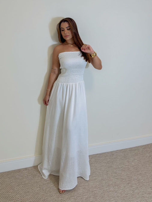 Vestido Lastex Carolina Off - Loja La Mina 