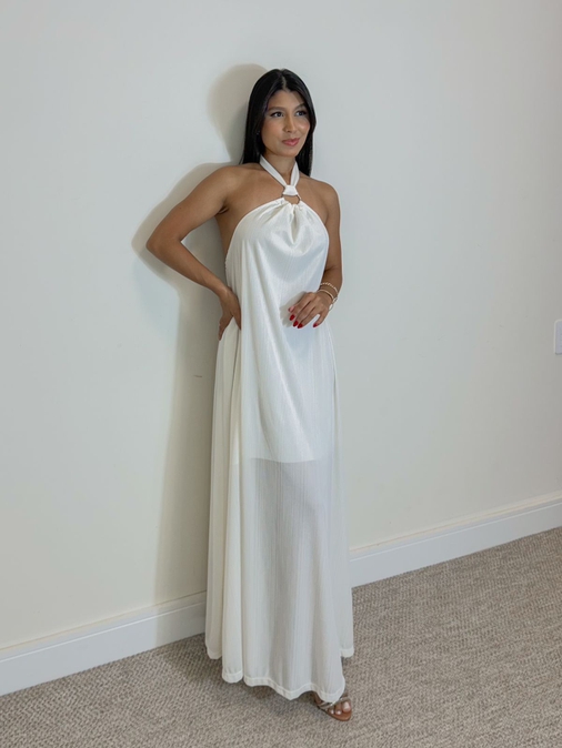 Vestido Frente Única Naiara Branco - Loja La Mina 