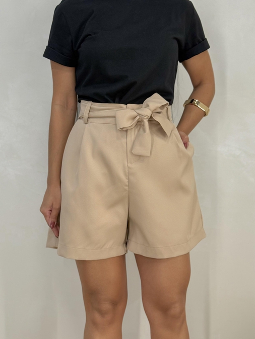 Short Alfaiataria Chloe Nude - Loja La Mina 