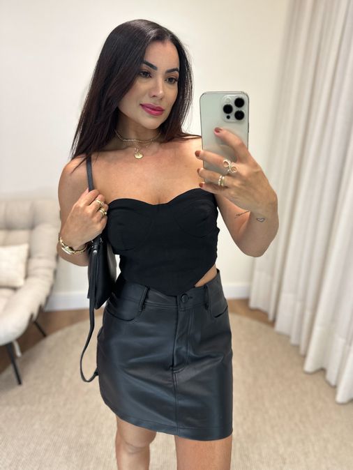 Corselet Gabi Preto - Loja La Mina 