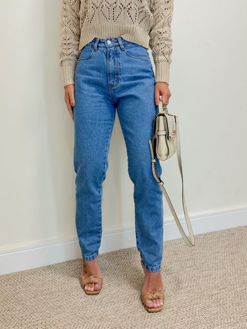 Calça Mom Jeans Basic - Loja La Mina 