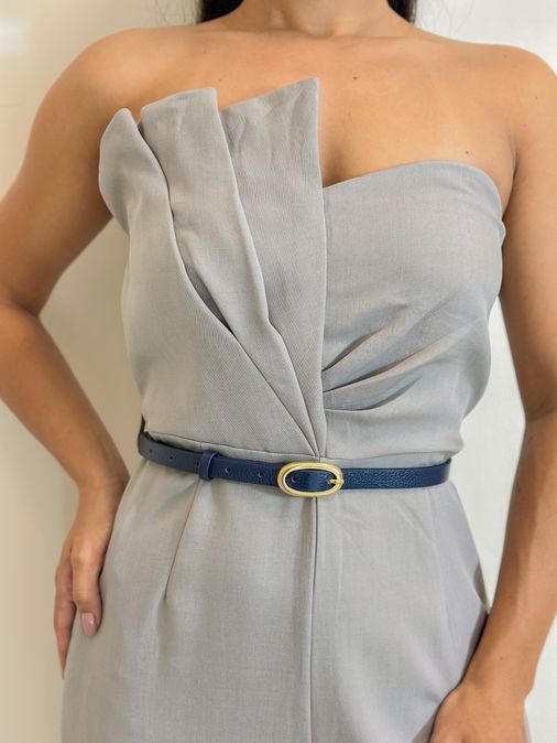 Cinto Couro Basic Malu Marinho - Loja La Mina 