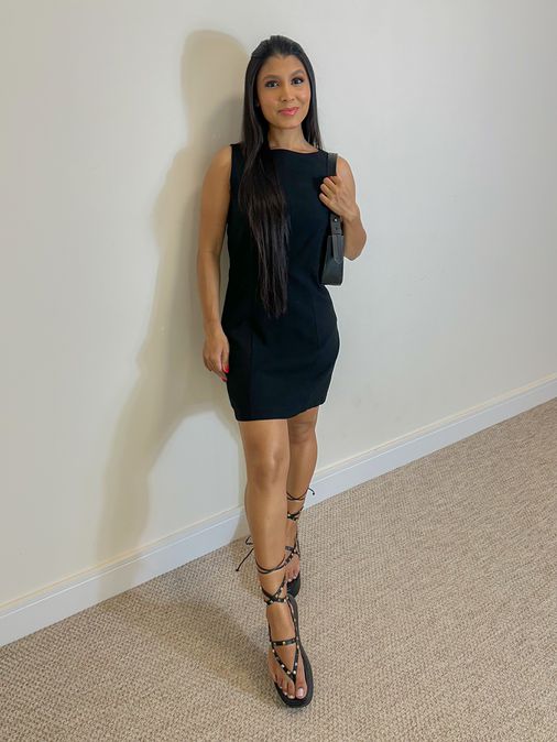 Vestido Regata Roberta Preto - Loja La Mina 