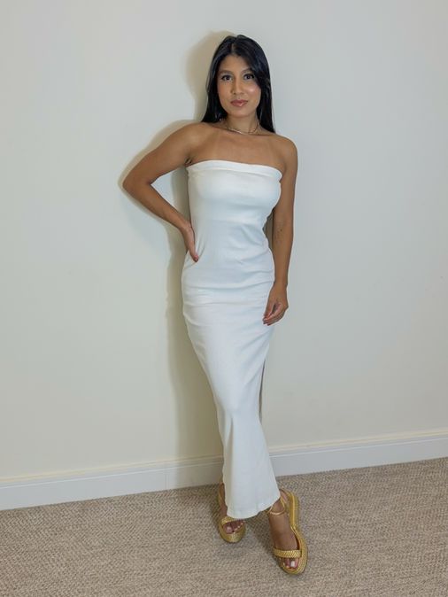 Vestido Liso Tomara Que Caia Off - Loja La Mina 