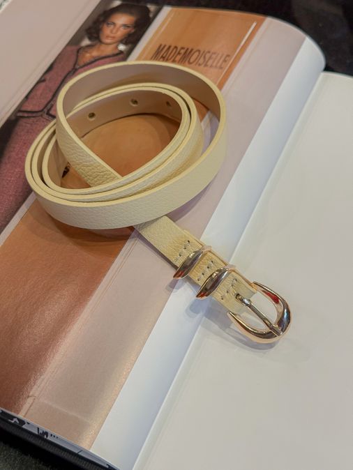 Cinto Couro Candy Amarelo - Loja La Mina 