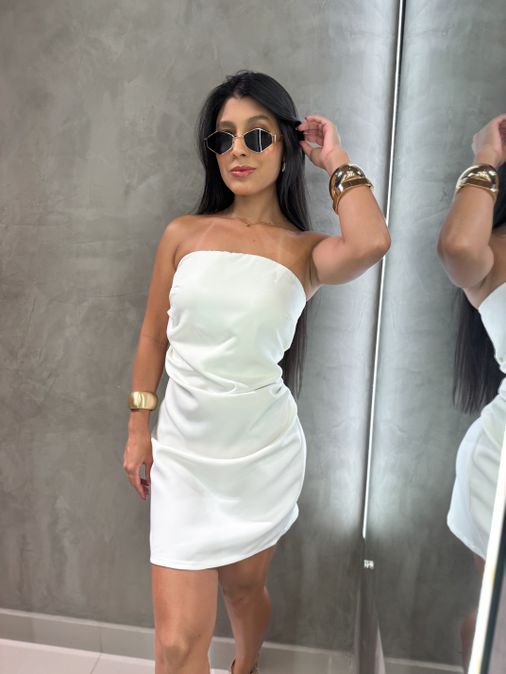 Vestido Bárbara Branco - Loja La Mina 