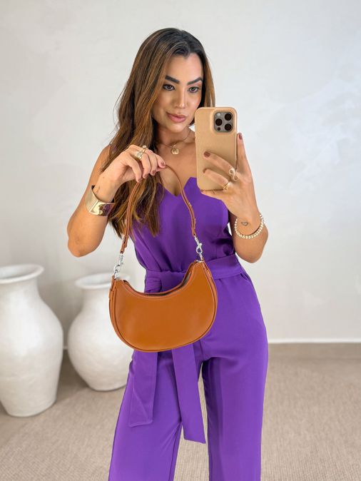 Bolsa Canoa Marrom - Loja La Mina 