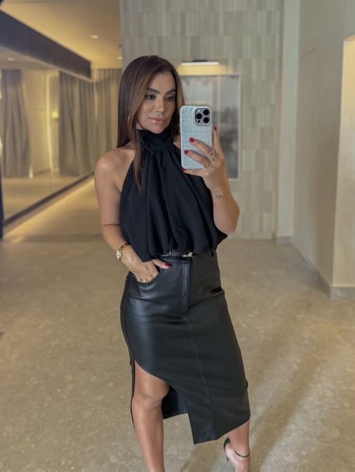 Blusa Frente Única Cléo Preta - Loja La Mina 