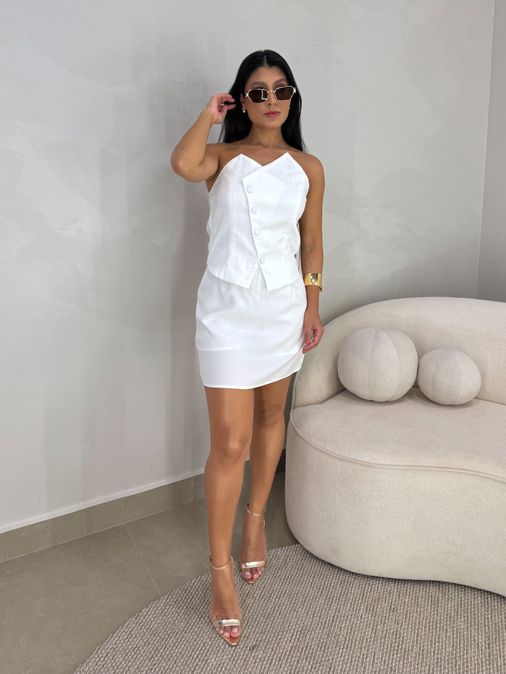 Conjunto Tomara Que Caia Raquel Branco - Loja La Mina 