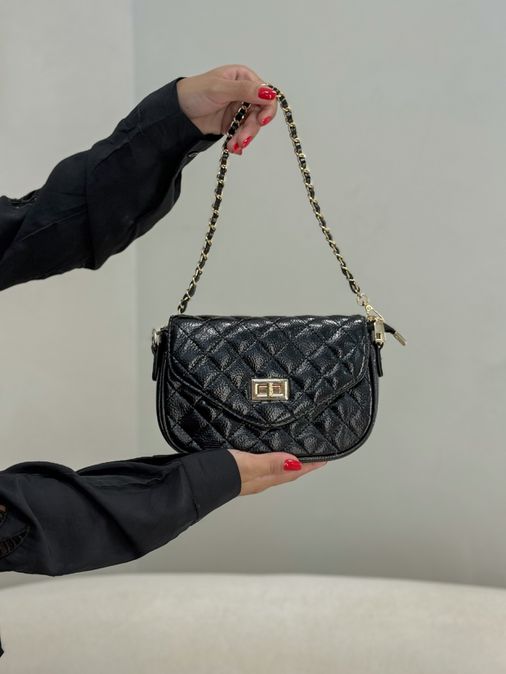 Bolsa Fecho Metal Preta - Loja La Mina 