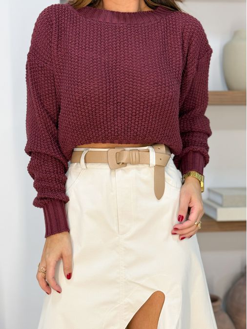 Cinto Couro Dani Cappuccino - Loja La Mina 