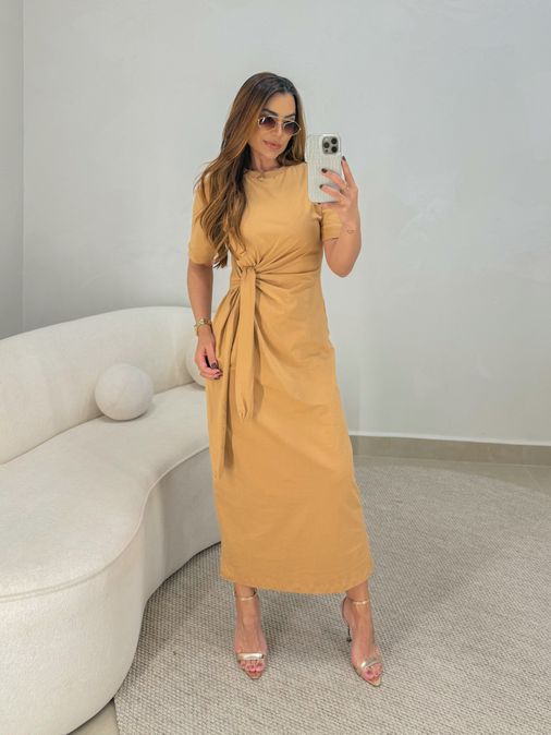 Vestido Kelly Cappuccino - Loja La Mina 