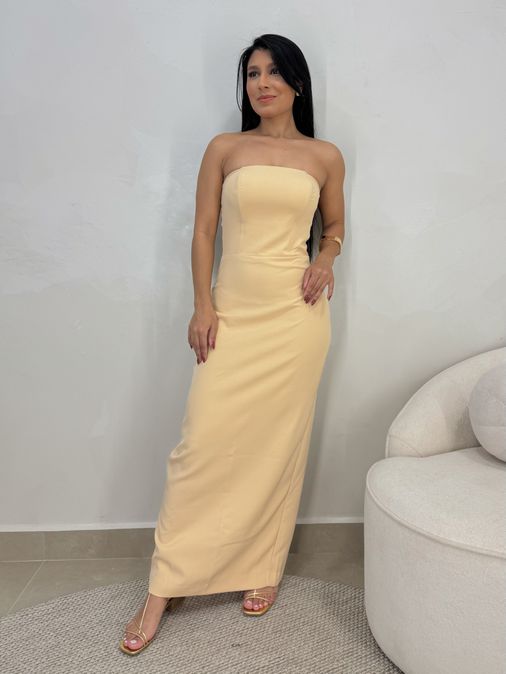 Vestido Suzana Nude - Loja La Mina 