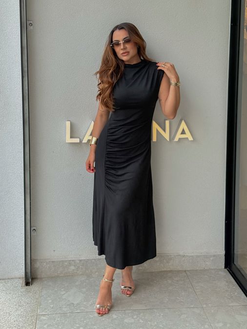 Vestido Muscle Tee Morgan Preto - Loja La Mina 