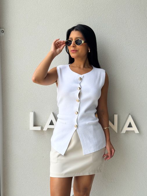 Colete Tricot Mara Off - Loja La Mina 
