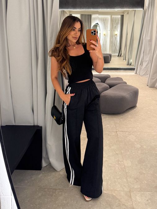 Calça Listra Soraia Preta - Loja La Mina 