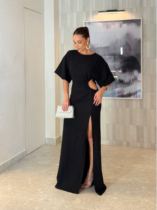 Vestido Manga Tatiane Preto - Loja La Mina 