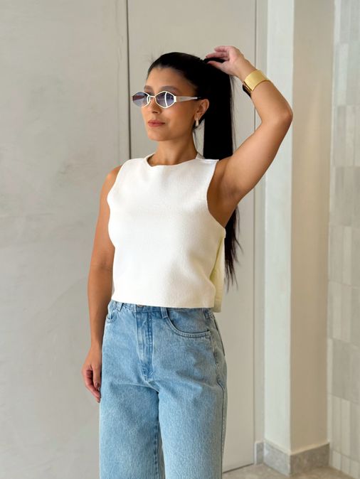 Blusa Laço Sandra Off - Loja La Mina 