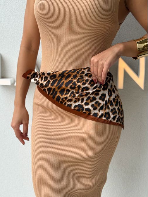 Lenço Rebeca Animal Print - Loja La Mina 