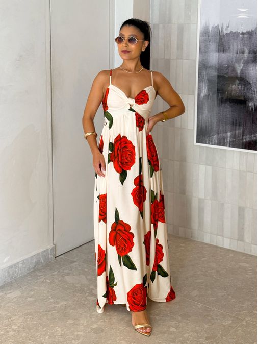 Vestido Estampado Filipinas Off - Loja La Mina 