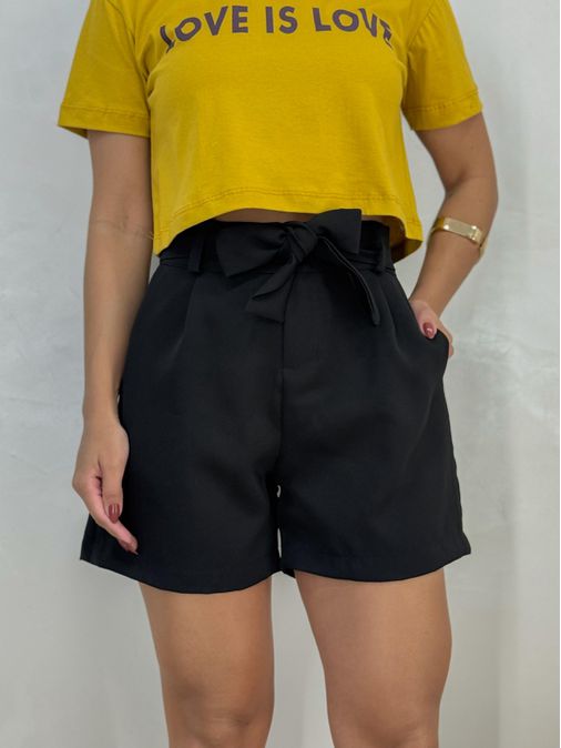 Short Alfaiataria Chloe Preto - Loja La Mina 