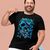 Camiseta Algodão Preta Metallica