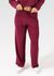 Calça Moletinho Pantalona Bordô